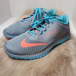 Nike Lite Run 2 Womens Running Shoes Sneakers Turquoise Gray Size 9